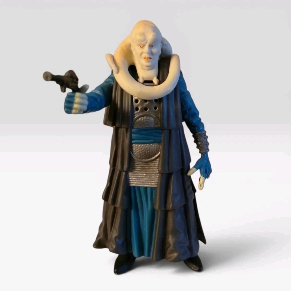 Vintage 1997 Kenner Star Wars Power Of The Force Bib Fortuna Complete Blaster